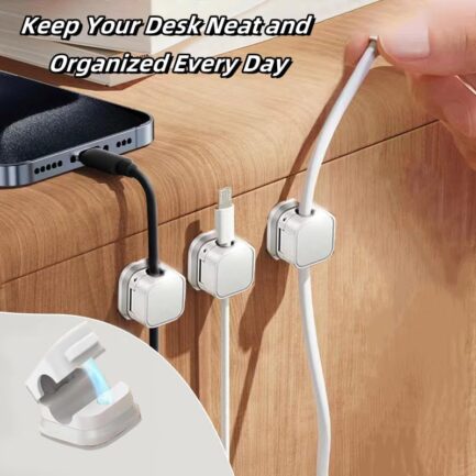 ORYNZONE Magnetic Cable Organizer White(6pcs) - Image 4