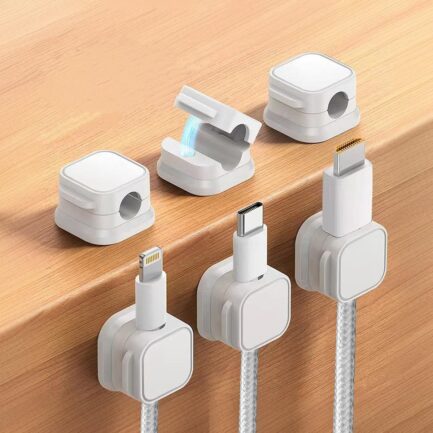 ORYNZONE Magnetic Cable Organizer White(6pcs) - Image 2